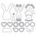 Scrapbook.com - Photopolymer Stamp Set and Decorative Die - Rabbit and Mini Circle Sentiments
