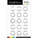 Scrapbook.com - Decorative Die and Photopolymer Stamp Set - Rabbit and Mini Circle Sentiments