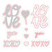 Scrapbook.com - Photopolymer Stamp Set and Coordinating Die - Love You xoxo
