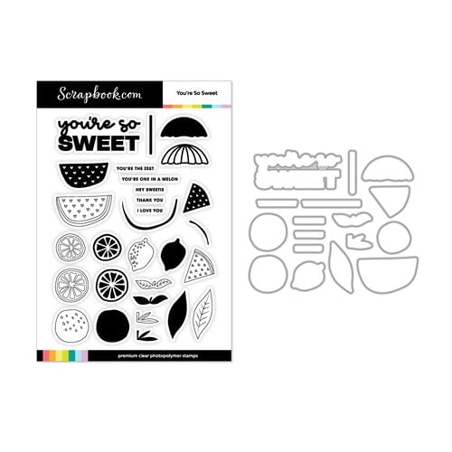 Scrapbook.com - Decorative Die and Photopolymer Stamp Set - You're So Sweet