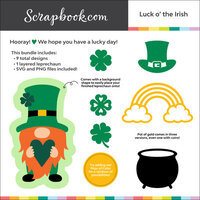 Scrapbook.com - Digital Cut File - Luck O' the Irish - Layering Set - Bundle of 9 Designs