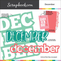 Scrapbook.com - SVG Cut File - December - Bundle of 5 Designs