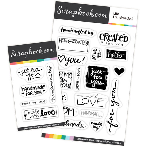 Scrapbook - Clear Photopolymer Stamp Set - Life Handmade Sentiments Bundle