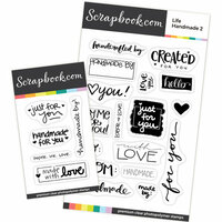 Scrapbook.com - Clear Photopolymer Stamp Set - Life Handmade Sentiments Bundle