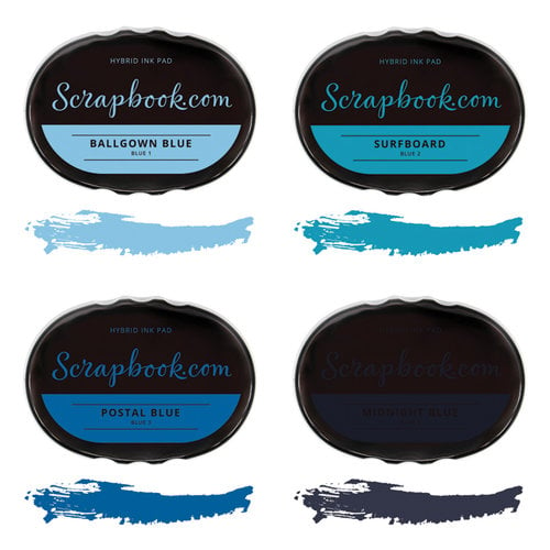 Scrapbook.com - Premium Hybrid Ink Pad Kit - Blue Group