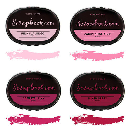 Scrapbook.com - Premium Hybrid Ink Pad Kit - Rose Group