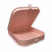 Scrapbook.com - Tin Photo Book Cover - Pink Enamel, CLEARANCE