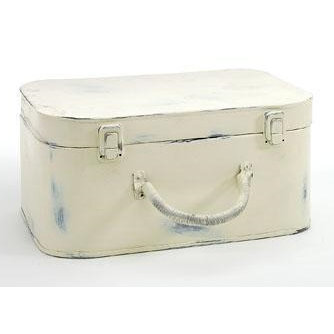 Scrapbook.com - White-Wash Tin Suit Case, CLEARANCE
