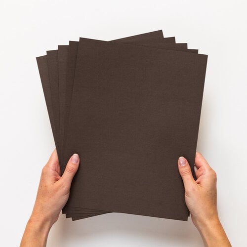 Scrapbook.com - 8.5 x 11 Premium Canvas Cardstock - Textured - 80lb - Brown Eyes - 5 Sheets Scrapbook.com - 8.5 x 11 Premium Canvas Cardstock - Textured - 80lb - Brown Eyes - 5 Sheets