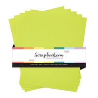 Scrapbook.com - 8.5 x 11 Premium Canvas Cardstock - Textured - 80lb - Limelight - 5 Sheets