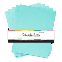 Scrapbook.com - 8.5 x 11 Premium Glimmer Cardstock - Textured - 80lb - Tropical Surf - 5 Sheets