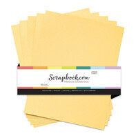 Scrapbook.com - 8.5 x 11 Premium Swiss Dot Cardstock - Embossed Dots - 80lb - Jonquil - 5 Sheets