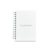 Scrapbook.com - A5 Spiral Notebook - White with Silver Logo