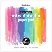 Scrapbook.com - Mixed Media - White Smooth Cardstock Paper - Heavy Weight - 12 x 12 - 15 Sheets