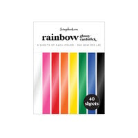 Scrapbook.com - Rainbow - Glossy Cardstock Paper Pad - A2 - 4.25 x 5.5 - 40 Sheets