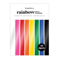 Scrapbook.com - Rainbow - Glossy Cardstock Paper Pad - 6x8 - 40 Sheets