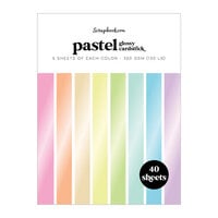 Scrapbook.com - Pastel - Glossy Cardstock Paper Pad - 6x8 - 40 Sheets