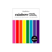 Scrapbook.com -Rainbow - Smooth Cardstock Paper Pad - A2 - 4.25 x 5.5 - 40 Sheets