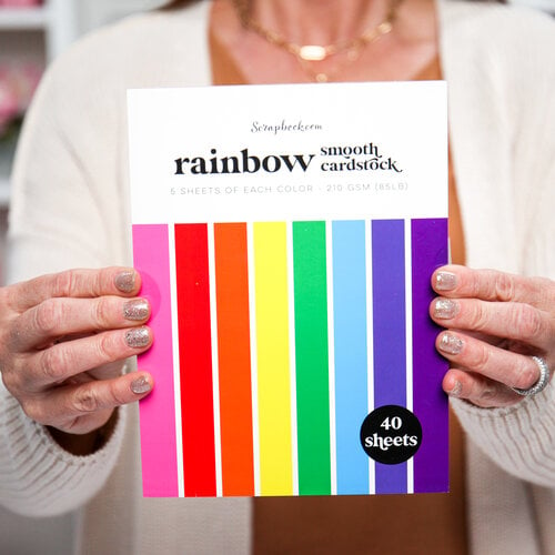  Rainbow - Smooth Cardstock Paper Pad - 6x8 - 40 Sheets