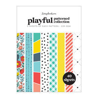 Scrapbook.com - Playful - Patterned Cardstock Paper Pad - Double Sided - 6x8 - 40 Sheets