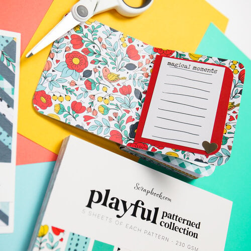  Playful - Patterned Cardstock Paper Pad - Double