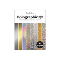 Scrapbook.com - Holographic Mirror Paper - Metallic Paper Pad - A2 - 4.25 x 5.5 - 40 Sheets