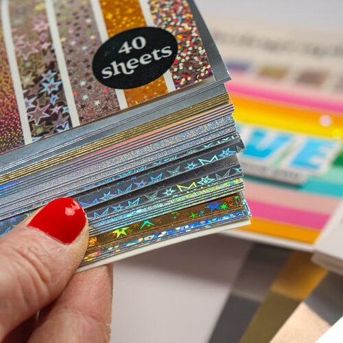  Holographic Mirror Paper - Metallic Paper Pad - A2 - 4.25 x  5.5 - 40 Sheets
