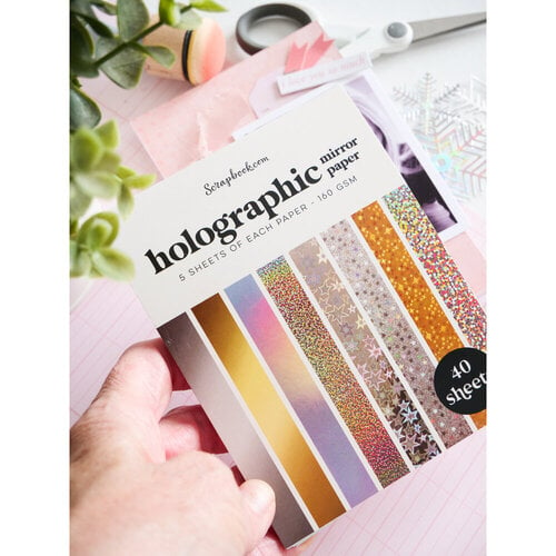  Holographic Mirror Paper - Metallic Paper Pad - A2