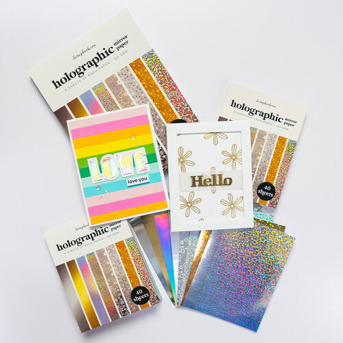  Holographic Mirror Paper - Metallic Paper Pad - 6x8 - 40  Sheets