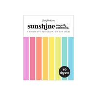 Scrapbook.com - Sunshine - Solid Cardstock Paper Pad - Double Sided- A2 - 4.25 x 5.5 - 40 Sheets