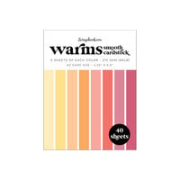 Scrapbook.com - Warms - Smooth Cardstock Paper Pad - A2 - 4.25 x 5.5 - 40 Sheets