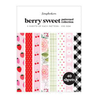 Scrapbook.com - Berry Sweet - Patterned Cardstock Paper Pad - Double Sided - 6x8 - 40 Sheets