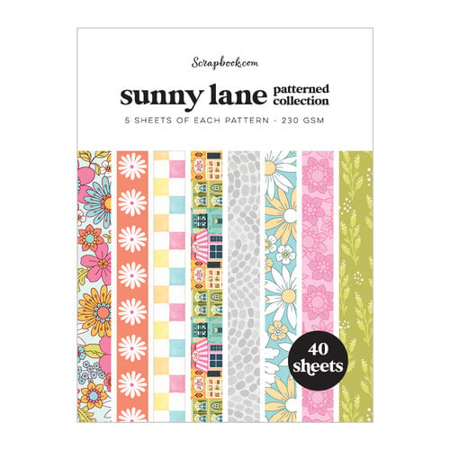 Scrapbook.com - Sunny Lane - Patterned Cardstock Paper Pad - Double Sided - 6x8 - 40 Sheets