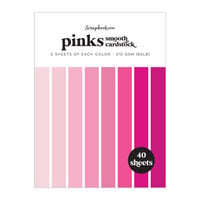 Scrapbook.com - Pinks - Smooth Cardstock Paper Pad - 6x8 - 40 Sheets