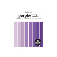 Scrapbook.com - Purples - Smooth Cardstock Paper Pad - Double Sided - A2 - 4.25 x 5.5 - 40 Sheets