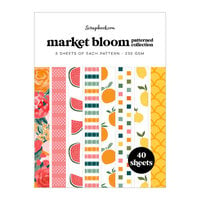 Scrapbook.com - Market Bloom - Patterned Cardstock Paper Pad - Double Sided - 6x8 - 40 Sheets