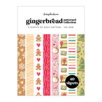 Scrapbook.com - Gingerbread - Patterned Cardstock Paper Pad - Double Sided - 6x8 - 40 Sheets