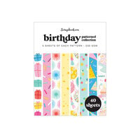 Scrapbook.com - Birthday - Patterned Cardstock Paper Pad - Double Sided - A2 - 4.25 x 5.5 - 40 Sheets