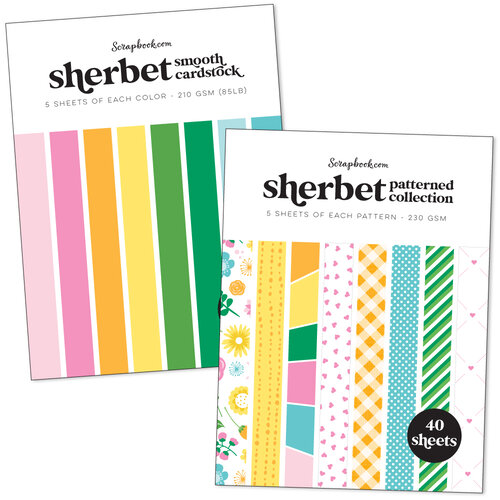 Scrapbook.com - Sherbet - Cardstock Paper Pad - 6x8 - Bundle of 2 Paper Pads - 80 sheets