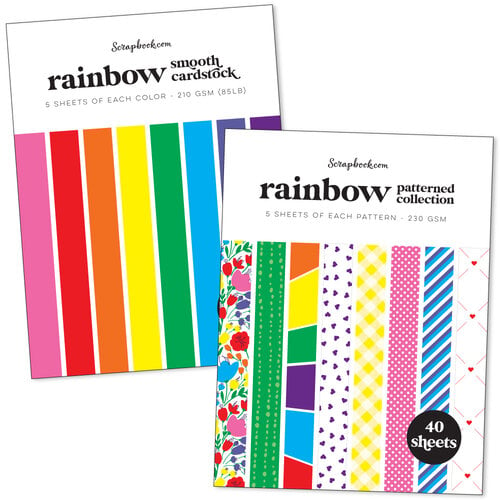 Rainbow - Smooth Cardstock Paper Pad - A2 - 4.25 x 5.5 - 40  Sheets
