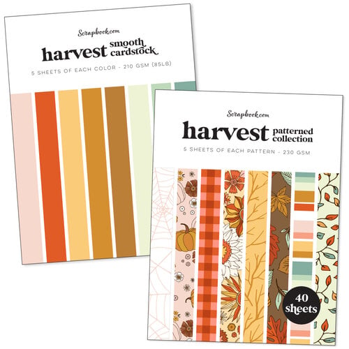 Scrapbook.com - Harvest - Cardstock Paper Pad - 6x8 - Bundle of 2 Paper Pads - 80 sheets