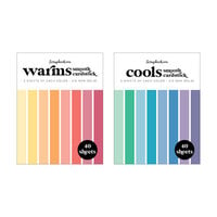 Scrapbook.com - Cools and Warms - Smooth Cardstock Paper Pads - A2 - 4.25 x 5.5 - 80 Sheets