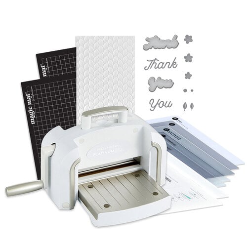 Spellbinders - New and Improved - Platinum 6 Die Cutting Machine -  Universal Plate System - Magic Mat Bundle