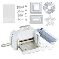 Spellbinders - New and Improved Platinum 6 Die Cutting Machine with Universal Plate System - Nested Basics Bundle