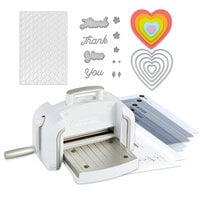 Spellbinders - New and Improved Platinum 6 Die Cutting Machine with Universal Plate System - Nested Hearts Bundle