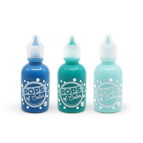 Scrapbook.com - Pops of Color - Gloss - Blue Bundle - 1oz - 3 pack