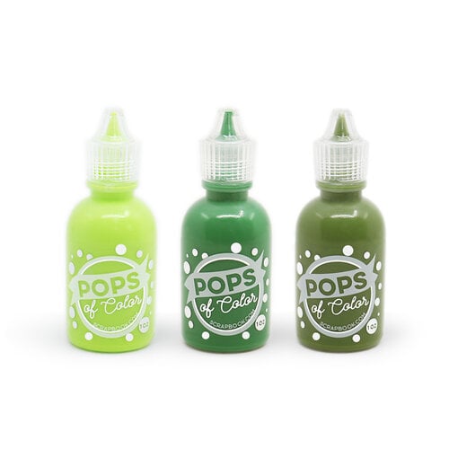 Scrapbook.com - Pops of Color - Gloss - Green Bundle - 1oz - 3 pack