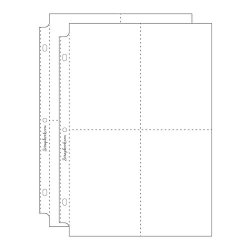 Scrapbook.com - 8x12 Page Protectors - Four Vertical 4x6 Pockets - 20 Pack