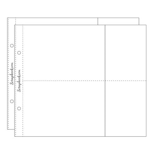 Scrapbook.com - 6x8 Page Protectors - Panoramic - Two 4x6 Two 3x4 Pockets - 20 Pack