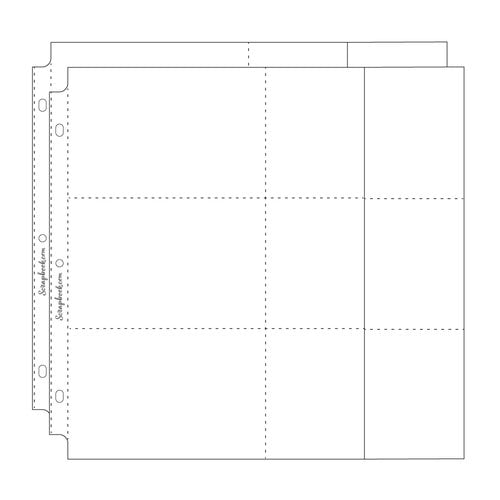 Scrapbook.com - 9x12 Page Protectors - Panoramic Fold-out - Three 4x6 Three 3x4 Three 4x3 Pockets - 20 Pack